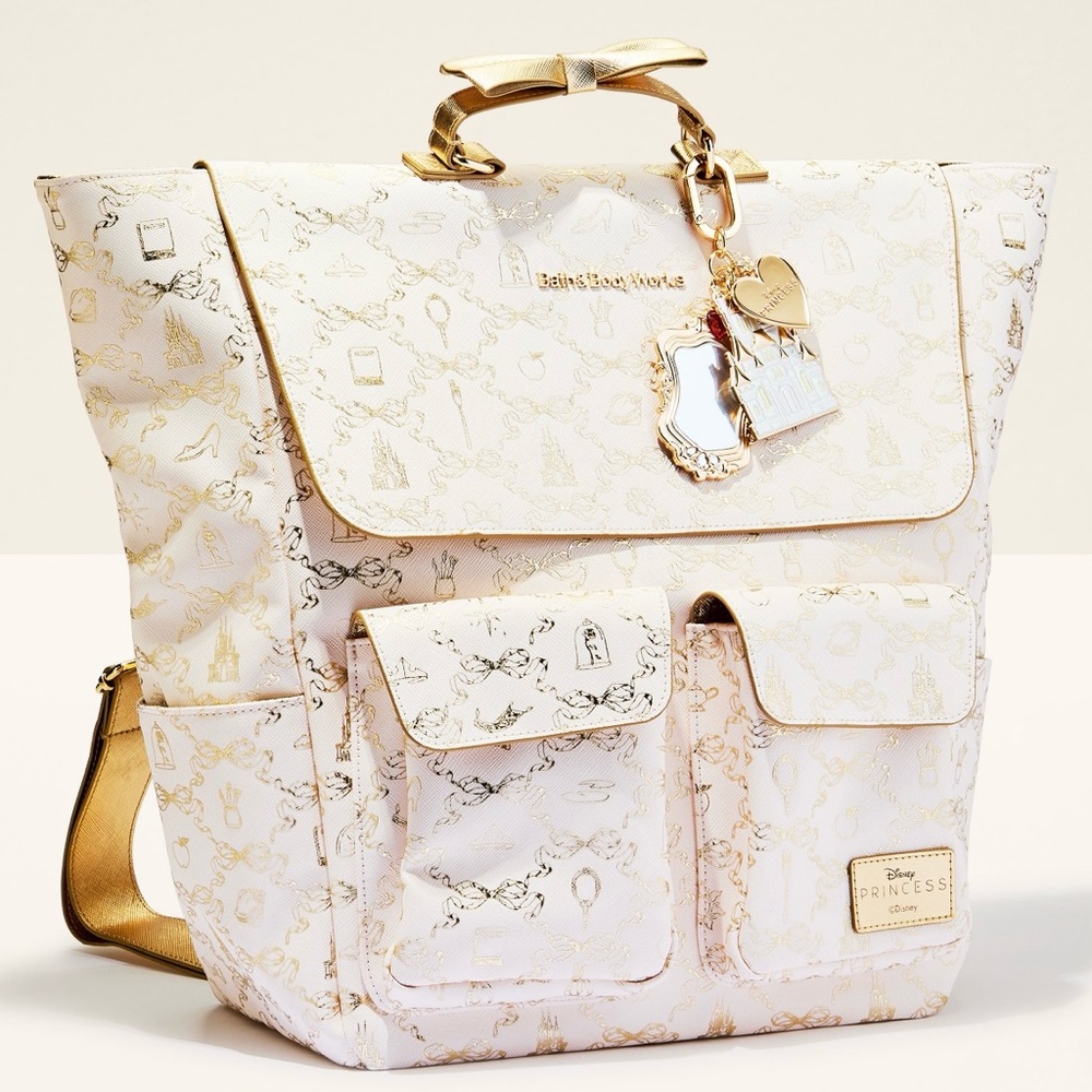 Disney Bath and Body Cream and Gold Backpack
